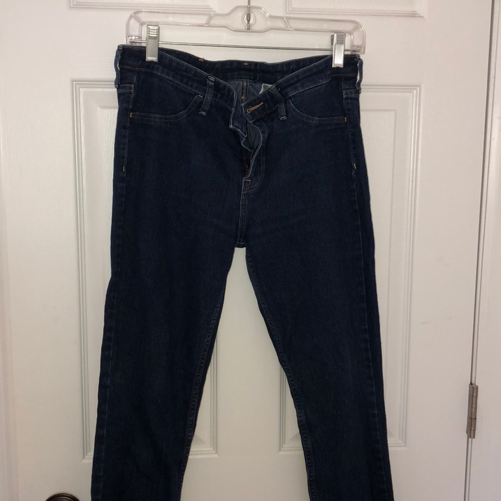 Dark wash skinny jeans